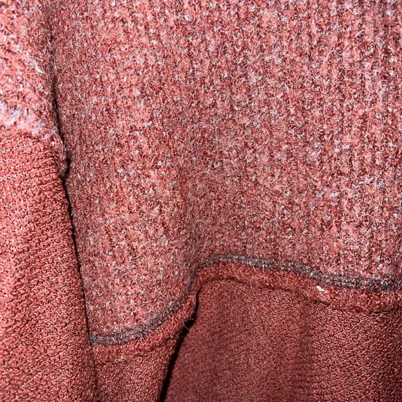 Free People Boho Oversized Pullover in Textured Red Knit - Picture 6 of 6
